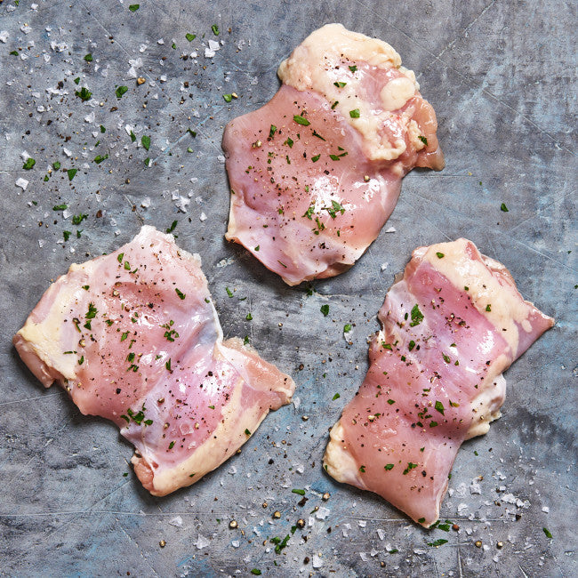 Chicken Thighs (Boneless, Skinless) ($11/lb) – Happy Hen Farm