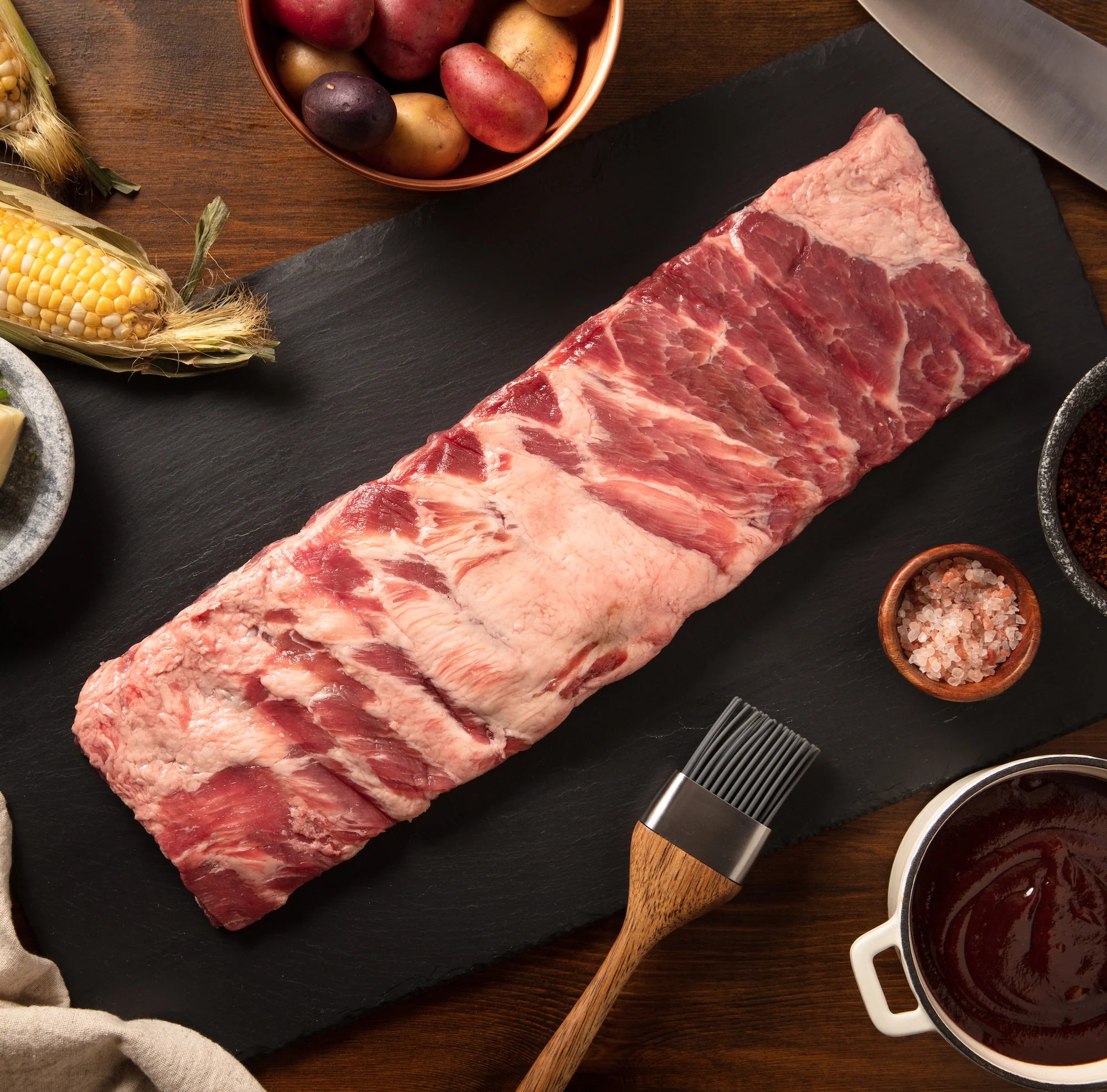 Baby Back Ribs (Pork) ($11/lb) – Happy Hen Farm